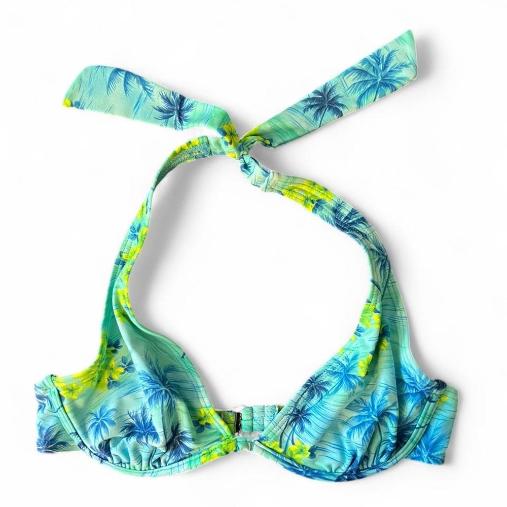 Vintage GOSSIP Palm Tree Halter Bikini Top